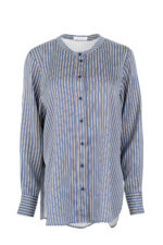Satin stripes oversized shirt - Image 3