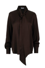 Satin ecovero tie neck shirt - Image 3