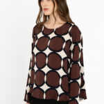 Satin print top