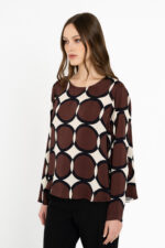 Satin print top