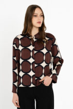 Satin print shirt