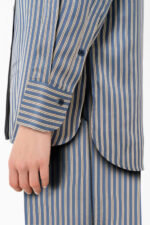 Satin stripes oversized shirt - Image 2