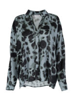 Satin print oversized shirt - Image 2