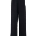 Heavy rib sandwashed wide leg pants
