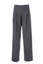Satin sandwashed pleated pants