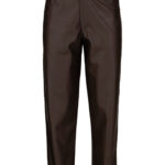 Leather regular pants