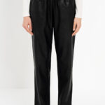 Leather jogger pants