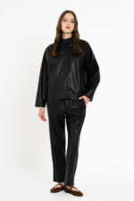 Leather jogger pants - Image 3