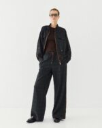 Plaid jacket with waist drawstrings - Image 5