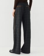 Plaid pants with elasticated waist - Image 3