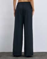Pants with drawstring and pleats - Image 2