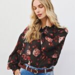 Semi-sheer floral shirt