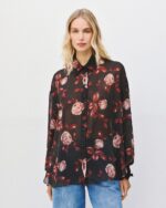 Semi-sheer floral shirt - Image 3