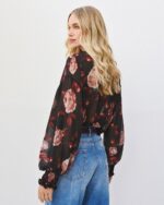 Semi-sheer floral shirt - Image 4