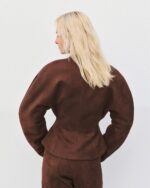 Collarless suede blazer - Image 4