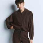 Lurex knit bomber jacket