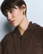 Lurex knit bomber jacket - Image 5