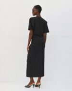 Midi dress with slit and ruching - Image 11