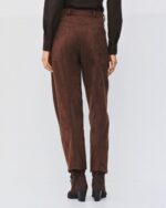 Suede-effect barrel-leg pants - Image 4